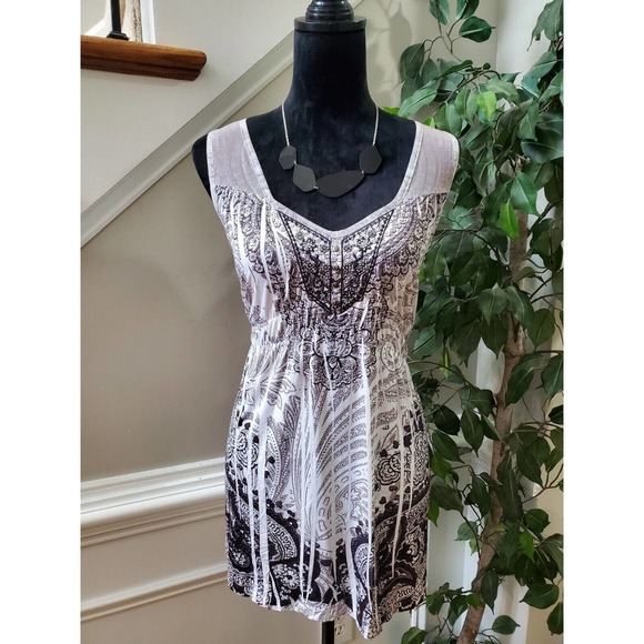 One World Women's Gray Polyester Sweetheart Neck Sleeveless Casual Top Blouse XL - Picture 1 of 13